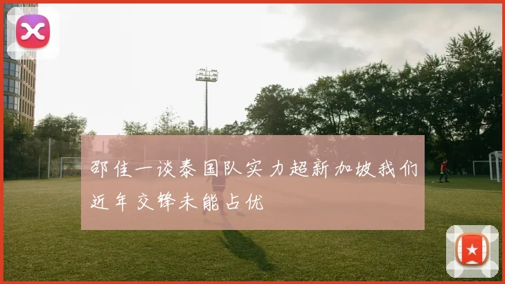 邵佳一谈泰国队实力超新加坡我们近年交锋未能占优